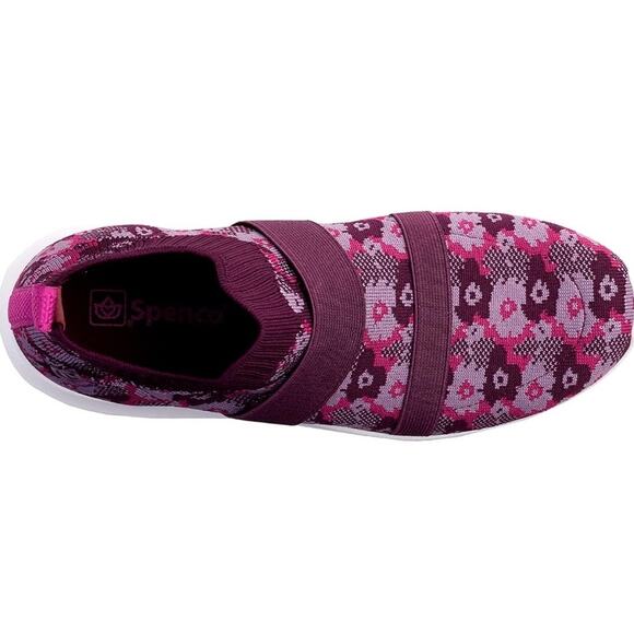 Spenco Womens Karma Stretch Floral Sneaker, Fuchsia, Size 8 B - Picture 5 of 9
